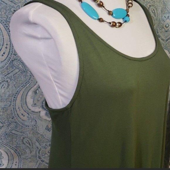 Lucky Brand Olive Swing Dress Medium - Picture 3 of 8